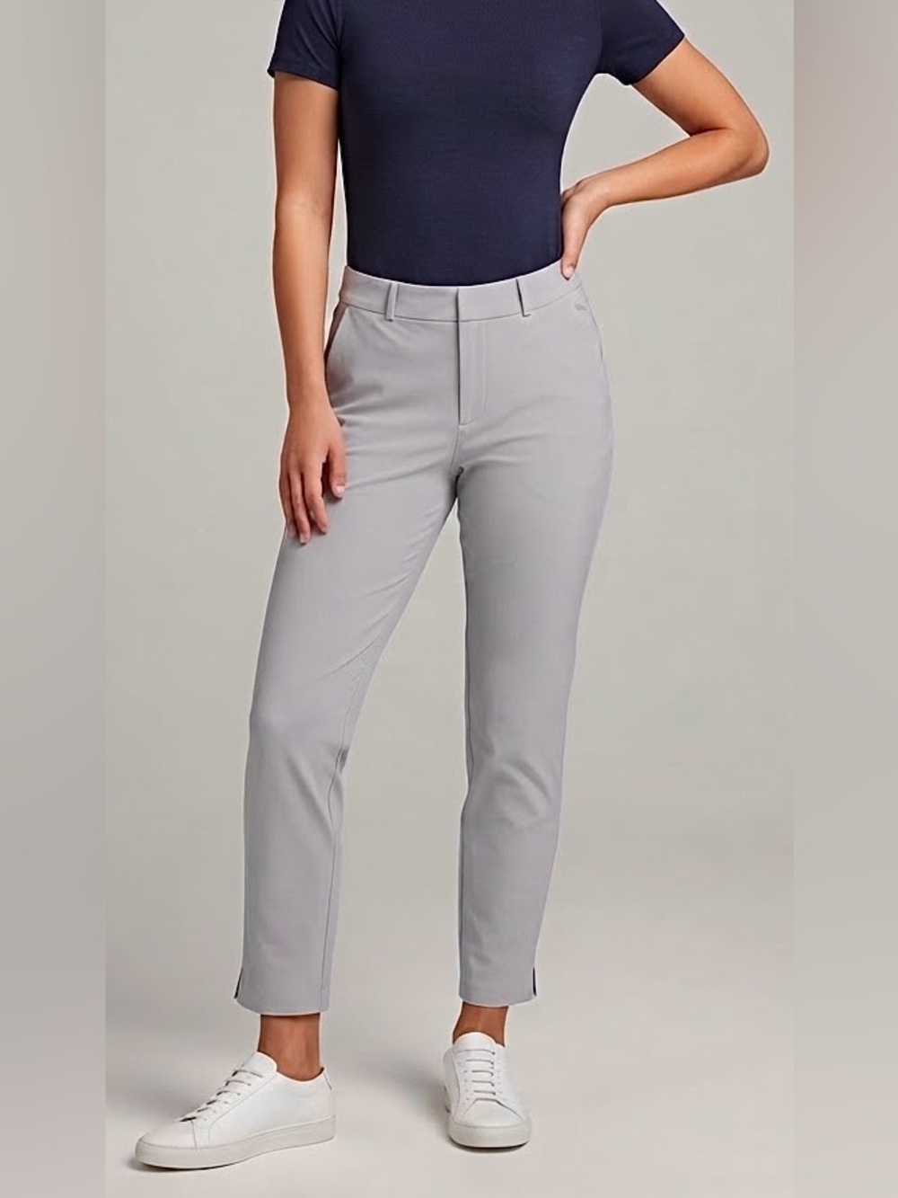 Avia Women's Golf Pants Grout Grey Ankle Length Activewear Athleisure Preppy